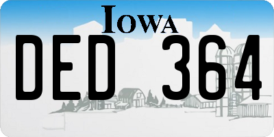 IA license plate DED364