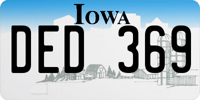 IA license plate DED369