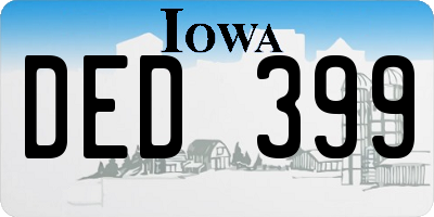 IA license plate DED399