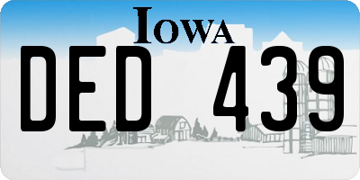 IA license plate DED439