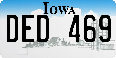 IA license plate DED469