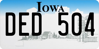IA license plate DED504