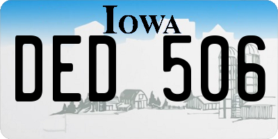 IA license plate DED506