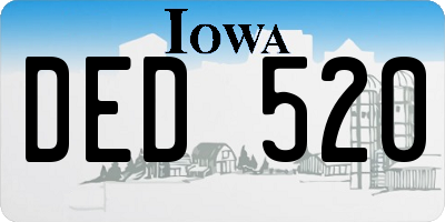 IA license plate DED520