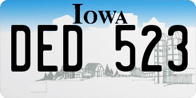 IA license plate DED523