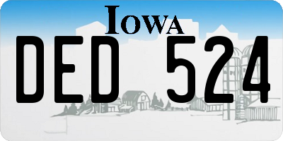 IA license plate DED524
