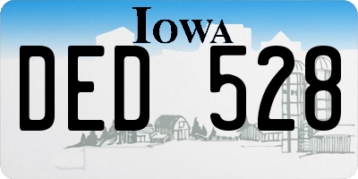 IA license plate DED528