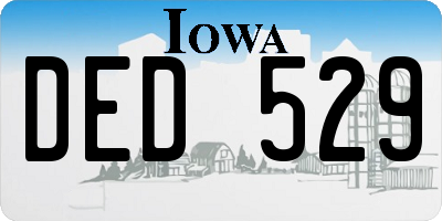 IA license plate DED529