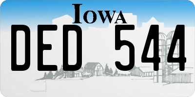 IA license plate DED544
