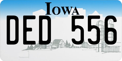 IA license plate DED556