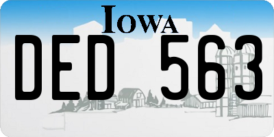 IA license plate DED563