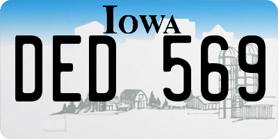 IA license plate DED569