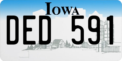 IA license plate DED591