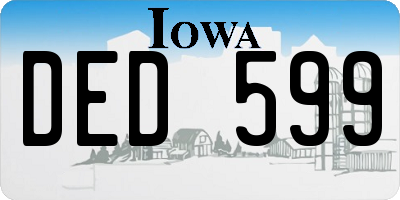 IA license plate DED599