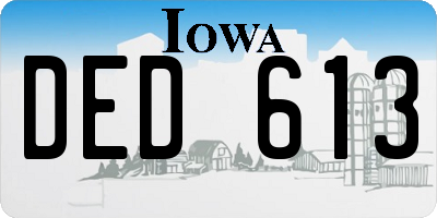 IA license plate DED613