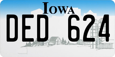 IA license plate DED624