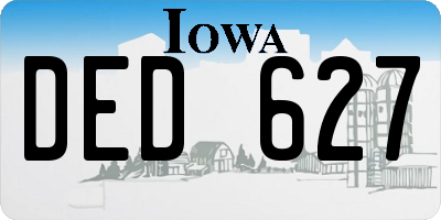IA license plate DED627