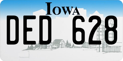 IA license plate DED628
