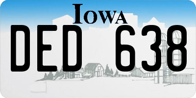 IA license plate DED638