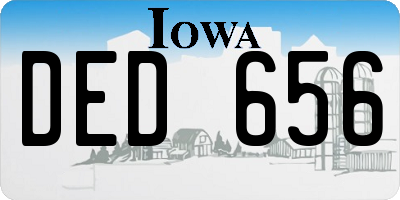 IA license plate DED656