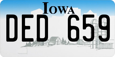 IA license plate DED659