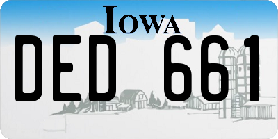 IA license plate DED661