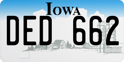 IA license plate DED662