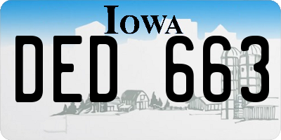 IA license plate DED663
