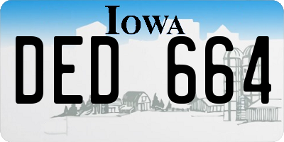 IA license plate DED664