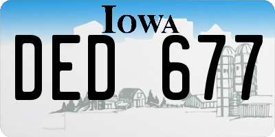 IA license plate DED677