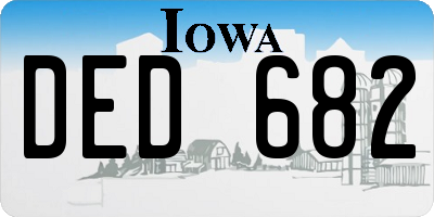 IA license plate DED682