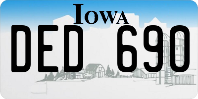 IA license plate DED690