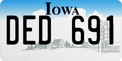 IA license plate DED691