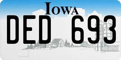 IA license plate DED693