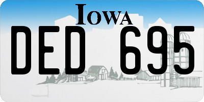 IA license plate DED695