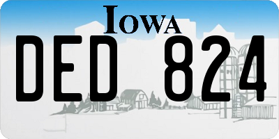 IA license plate DED824