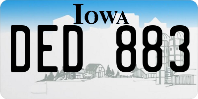 IA license plate DED883