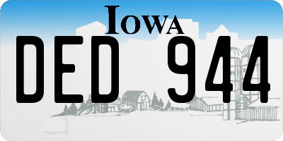 IA license plate DED944