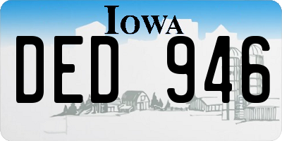 IA license plate DED946
