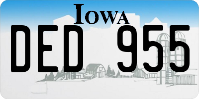 IA license plate DED955