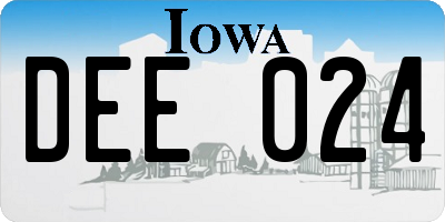 IA license plate DEE024