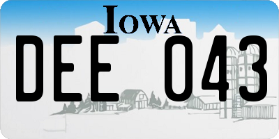 IA license plate DEE043