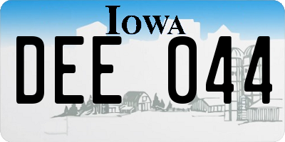 IA license plate DEE044