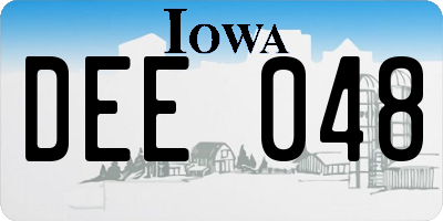 IA license plate DEE048