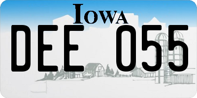 IA license plate DEE055