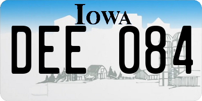 IA license plate DEE084