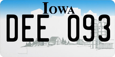IA license plate DEE093