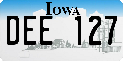 IA license plate DEE127