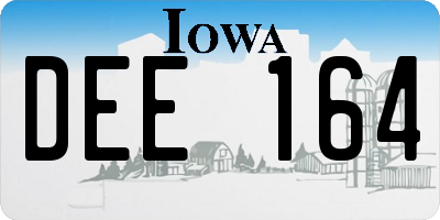 IA license plate DEE164