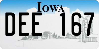 IA license plate DEE167